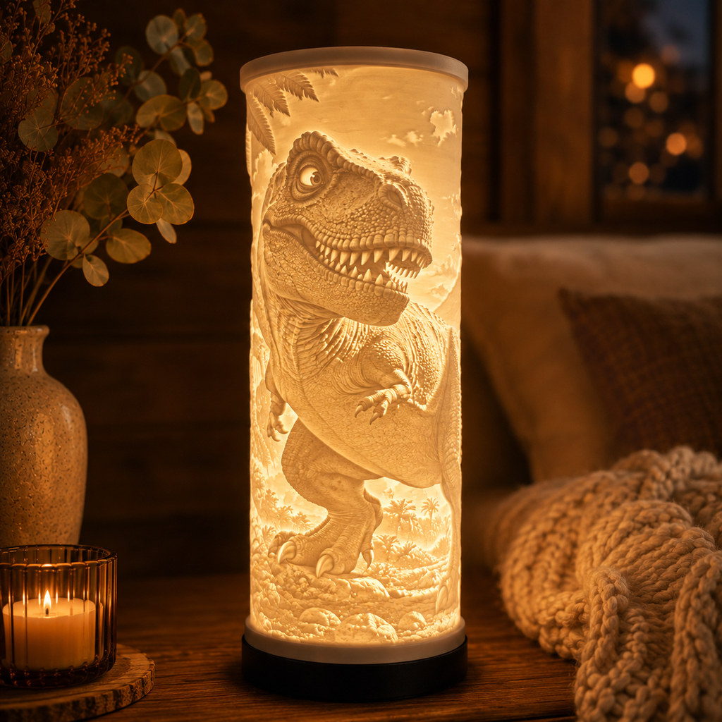 Lithophane Lamp – T-rex
