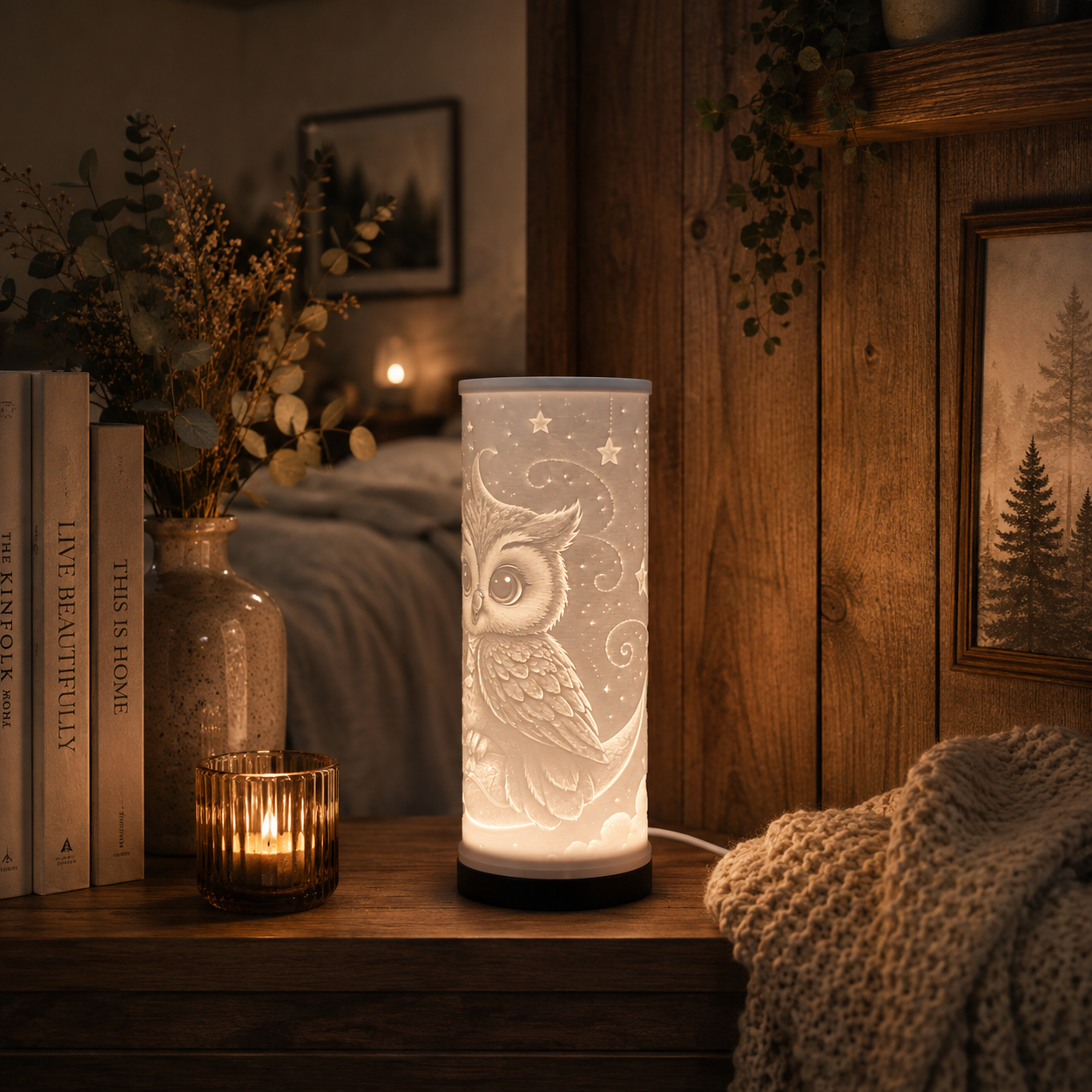 Lithophane Lamp – Cute Owl